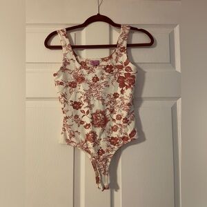 Francesca's Collections Red Floral Top